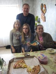 Victor, Irina and daughters, Lukhovitsy, Russia